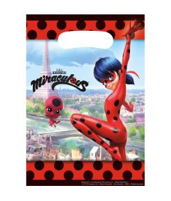 8 stk. flotte Miraculous: Ladybug poser i plastik