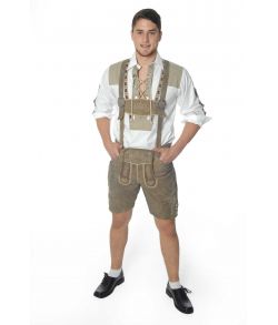 Flotte lederhosen i ægte læder med metalspænder og flotte detaljer.