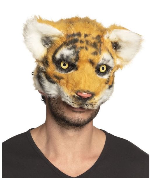 Flot tiger plush halvmaske