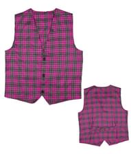 Flot skotsternet vest i pink