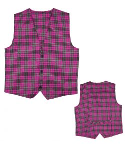 Flot skotsternet vest i pink