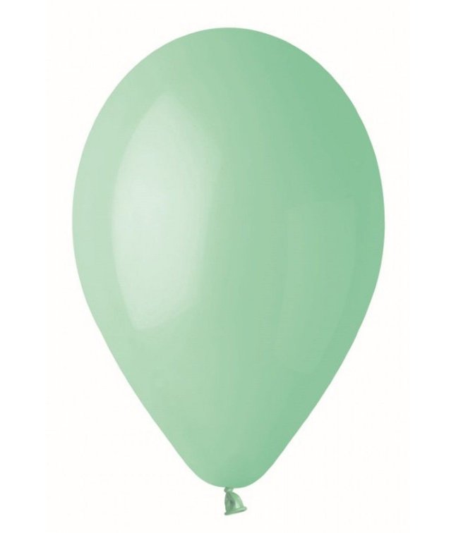 Mint ensfarvede balloner.