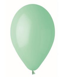 Mint ensfarvede balloner.