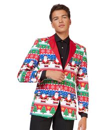 Flt juleblazer fra OppoSuits med flotte julemotiv.