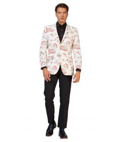 Juleblazer fra OppoSuits med julemænd.