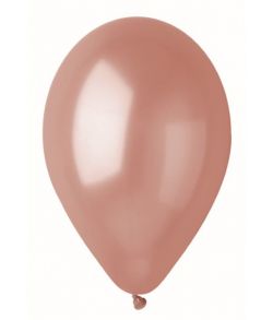 Ensfarvede rose gold latex balloner.