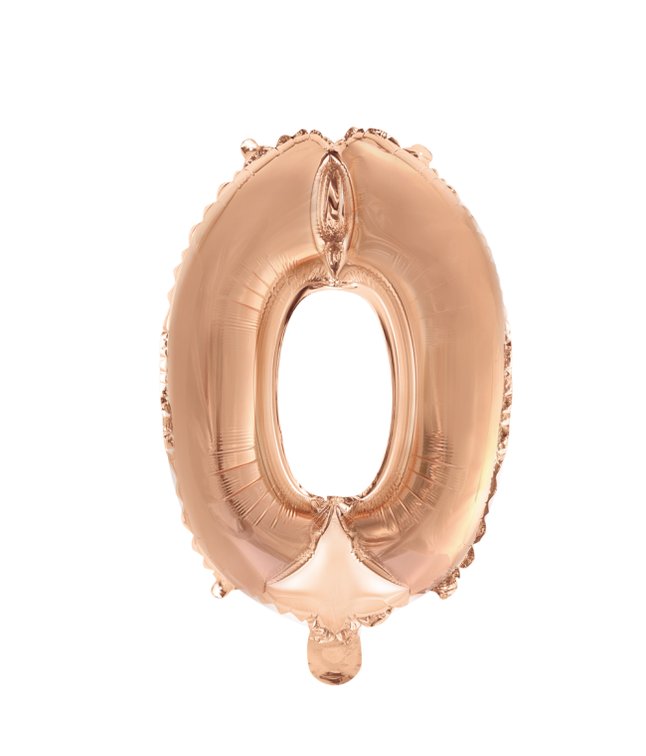 Folieballon 0 rose gold 41 cm