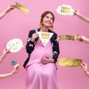 Baby shower selfiesticks sæt med 11 dele i guld