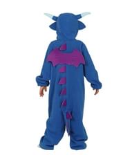 Blåt Kigurumi drage jumpsuit.