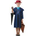 Mary Poppins kostume størrelse 3 - 8 år.