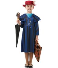 Mary Poppins kostume størrelse 3 - 8 år.