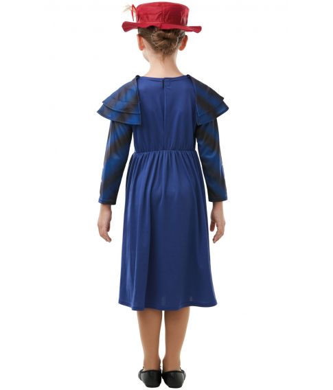 Mary Poppins kostume størrelse 3 - 8 år.