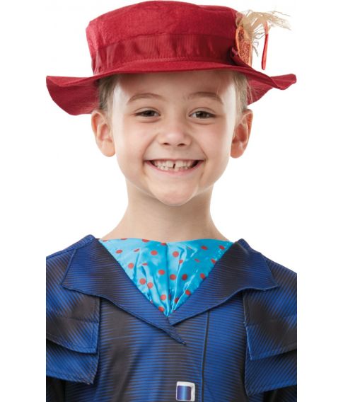 Mary Poppins kostume størrelse 3 - 8 år.