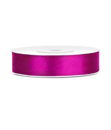 Fuchsia satinbånd 12mm x 25m