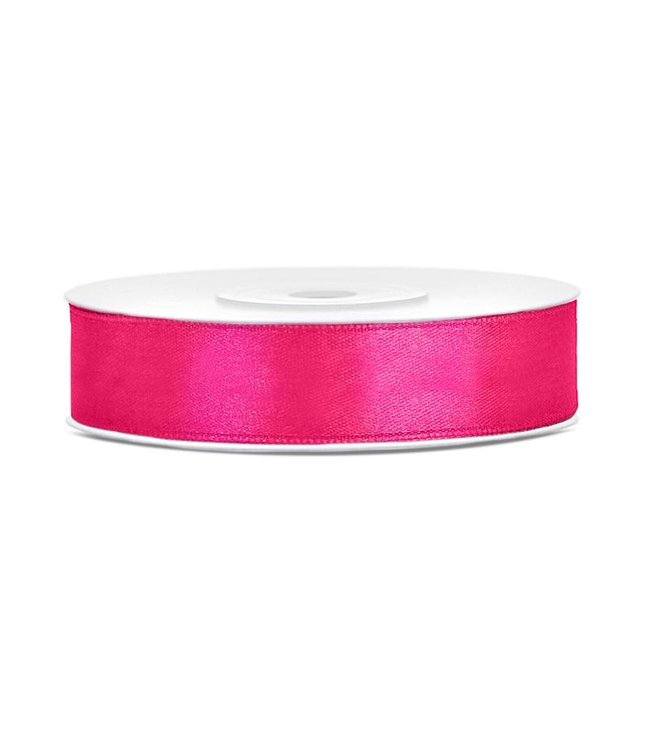 Hot pink satinbånd 12mm x 25m