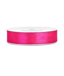 Hot pink satinbånd 12mm x 25m