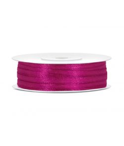 Fuchsia satinbånd 3mm x 50m