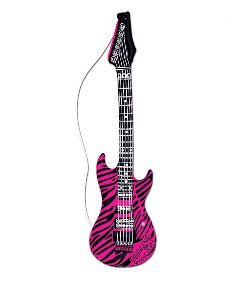 Oppustelig guitar pink zebra