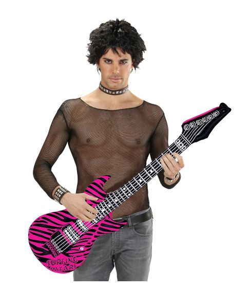 Oppustelig guitar pink zebra