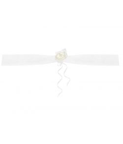 Organza guirlande med creme farvede blomster