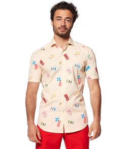 Flot sandfarvet sommerskjorte fra OppoSuits