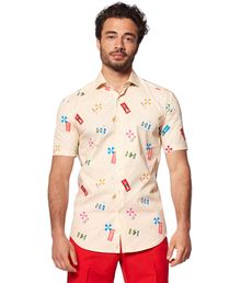 Flot sandfarvet sommerskjorte fra OppoSuits