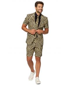 Sjovt sommer jakkesæt med leopard mønster til kun 569 kr..