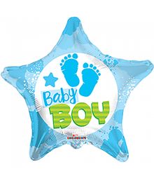 Folieballon Baby Boy stjerne, 46 cm