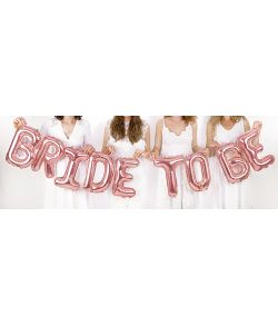 Rose Gold folieballoner Bride to Be