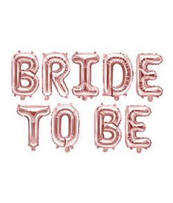 Rose Gold folieballoner Bride to Be