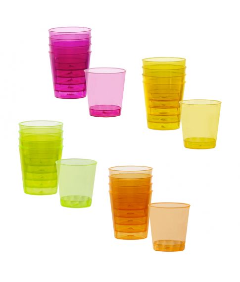 shotglas 20 stk., 4 farver