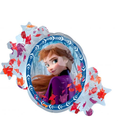 Stor figur folieballon, med Anna og Elsa fra Frost 2, til luft eller helium