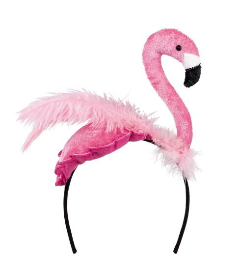 Hårbøjle med pink flamingo