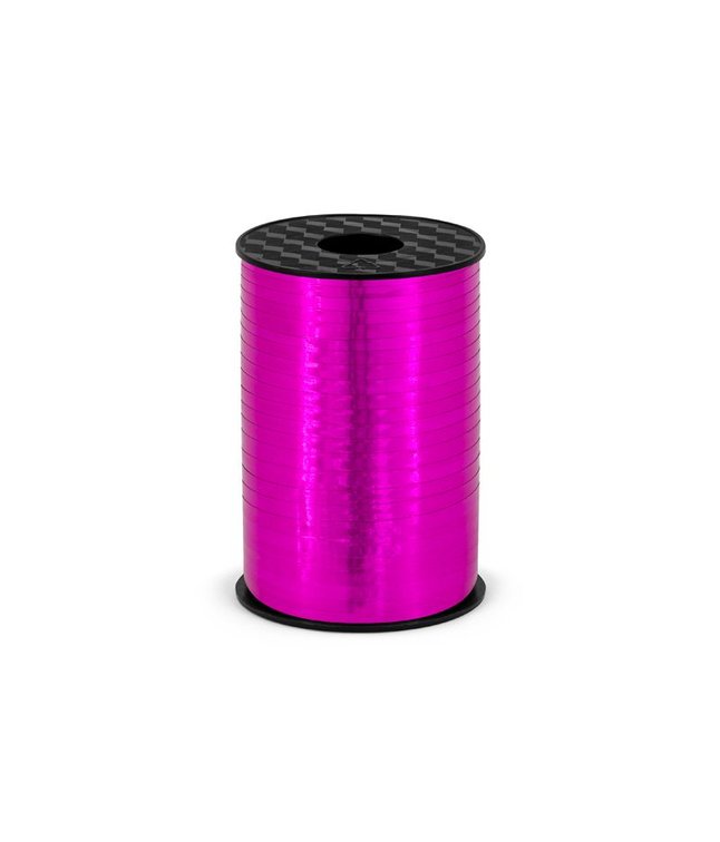 Plastik bånd i metallic mørk pink