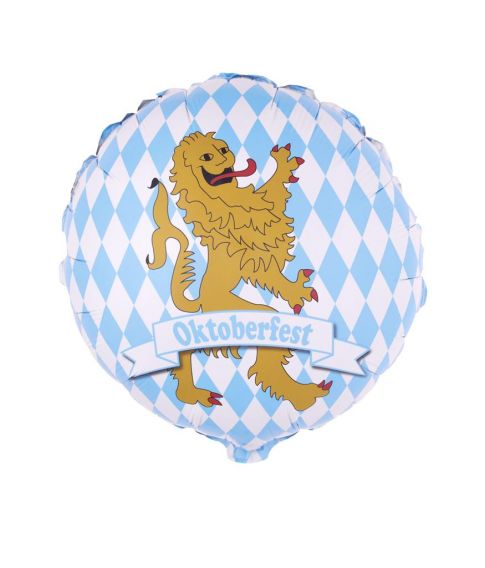 Rund folieballon med Oktoberfest motiv