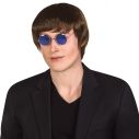 Lennon brille med blåt glas