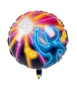 Rund folieballon til disco festen