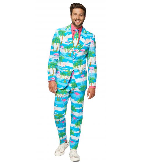 Smart OppoSuit Flaminguy  med flotte flamingoer til Hawaii festen.