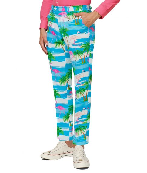 Smart OppoSuit Flaminguy  med flotte flamingoer til Hawaii festen.