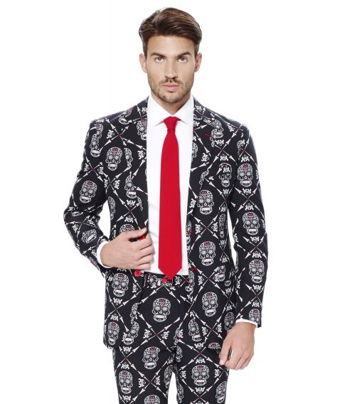 Flot Day of the Dead jakkesæt fra OppoSuits til halloween. 