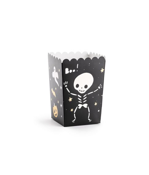 6 stk popcorn bægre med Halloween motiver