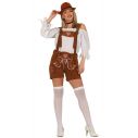 Flotte brune billige lederhosen til damer.