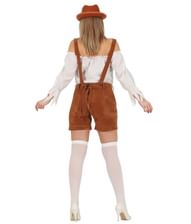 Flotte brune billige lederhosen til damer.