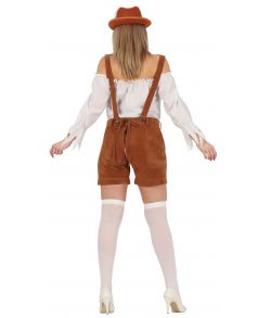 Flotte brune billige lederhosen til damer.