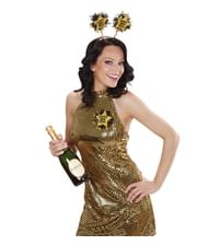 Guld Happy New Year broche