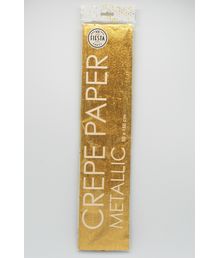 Crepe papir, metallic Guld