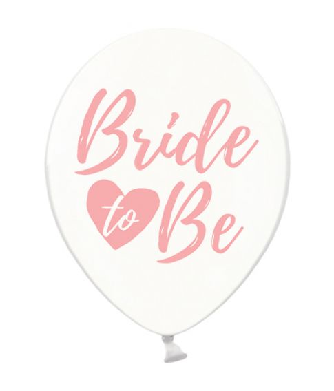 Klare balloner Bride to Be pink, 6 stk