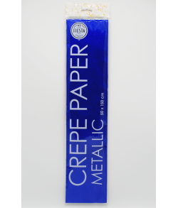 Crepe papir, metallic Mørkeblå