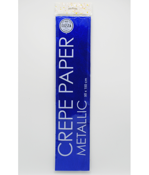 Crepe papir, metallic Mørkeblå