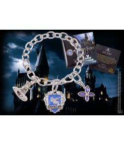 Flot sølvbelagt Ravenclaw armbånd med 3 vedhæng.